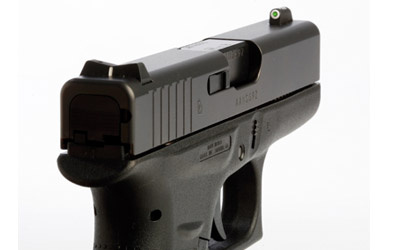 Standard Dot Tritium Front, White Stripe Rear, Express Sight Set, Fits Glock 42 and 43, Green w/White Outline, Front/Rear GL-0003S-4