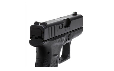 24/7 Standard Dot Tritium Front, Tritium Sight Rear, Express Sight Set, Fits Glock 42 and 43, Green with White Outline GL-0003S-6