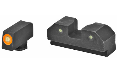 RAM Night Sights, Orange Front Dot, Fits Glock 20,21,29,30,30S,37,41, Steel/Blued GL-R013P-6N