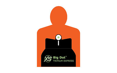 Big Dot Tritium Front, White Stripe Rear, Express Sight Set, Fits 1911 with Novak Sight Cuts, Supressor Height, Green with White Outline NE-0017S-3
