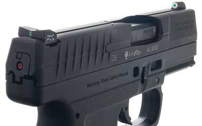 24/7 Big Dot Tritium Front, Tritium Stripe Rear, Express Sight Set, Fits Walther PPS, Green with White Outline WT-0002S-5