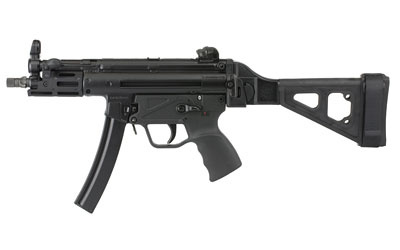 MKE Z-5P SB Rail, Semi-automatic, 9MM, 5.8" Barrel, Steel, Black Finish, 30Rd, SB Tactical Folding Arm Brace, Roller-Lock, Delayed Blowback, M-Lok Railed Handguard, includes Carry Case, Three (3) 30-Round Magazines, Factory Cleaning Kit, Two (2) Extra Ta