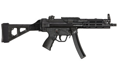 MKE Z-5RS SB Midwest Industries MLOK Rail with SB Tactical Folding Arm Brace, Semi-automatic, 9MM, 8.9" Barrel, Steel Frame, Black Finish, 30Rd, Roller-Lock, Delayed Blowback, Includes Carry Case, Three (3) 30-Round Magazines, Factory Cleaning Kit, Two (