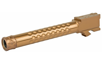 Dimpled, Barrel, 9MM, Threaded, For Glock 17 Gen5, Bronze Finish BBL-17-V2-5G-TH-BRZ