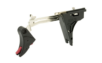 Pro Curved Drop in Trigger Kit, Fits Glock 9MM Gen 4, Black w/ Red Safety CFT-PRO-DRP-4G9-B-R