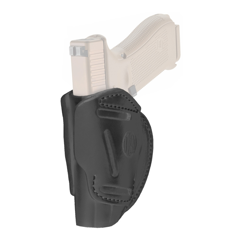 3 Way Holster, OWB Holster, Size 5, Ambidextrous, Stealth Black, Leather 3WH-5-SBL-A
