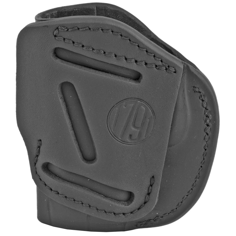 4 Way Holster, Concealment & Belt Holster, IWB/OWB, Stealth Black Leather, Fits Glock 42/43, S&W Bodyguard, Right Hand, Size 2 4WH-2-SBL-R