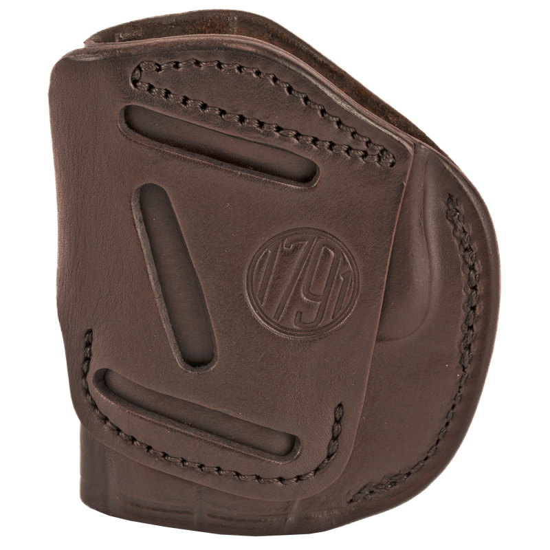 4 Way Holster, Leather Belt Holster, Right Hand,Signature Brown, Fits Glock 42, Size 2 4WH-2-SBR-R