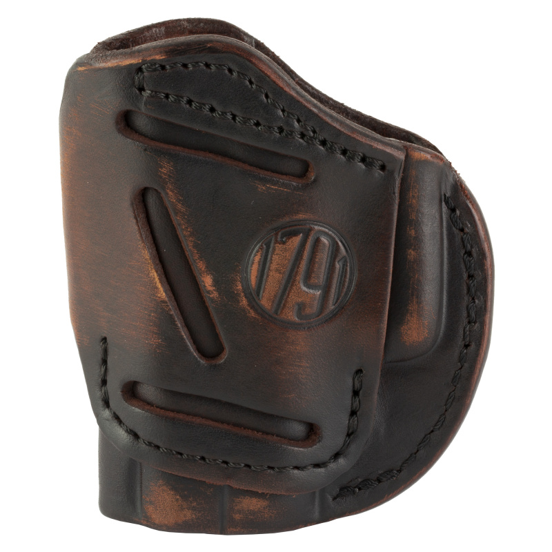 4 Way Holster Size 2, IWB or OWB Holster, Fits Sub-Compact Pistols, Matte Finish, Vintage Leather, Right Hand 4WH-2-VTG-R