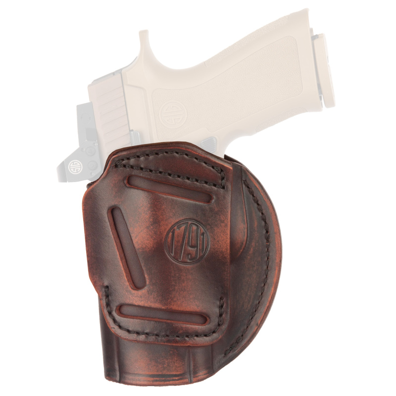 4 Way, Inside/Outside Waistband Holster, Size 6, Matte Finish, Leather Construction, Vintage Brown, Right Hand 4WH-6-VTG-R