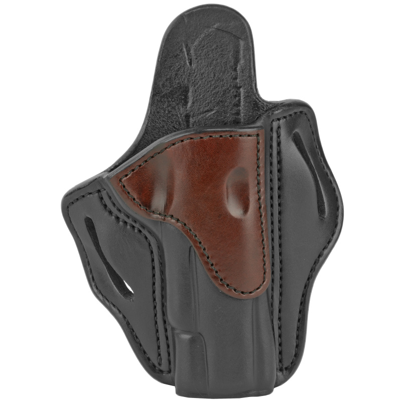 Belt Holster 1, Right Hand, Black/Brown Leather, Fits 1911 4" & 5" BH1-BLB-R