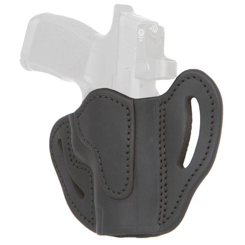 BHC Max, Outside Waistband Holster, Fits Glock 48, Sig P365xl, Springfield Hellcat Pro and Similar Frames, Matte Finish, Leather Construction, Stealth Black, Right Hand OR-BH-CMAX-SBL-R