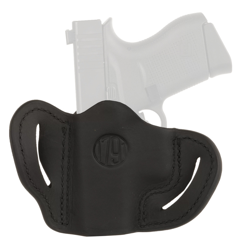 BHC Optic Ready, OWB Belt Holster, Fits Optic Ready Sub-Compact Pistols, Matte Finish, Stealth Black Leather, Right Hand OR-BHC-SBL-R