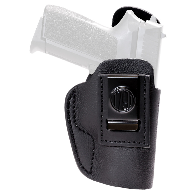 Smooth Concealment, Inside Waistband Holster, Optics Ready, Light Bearing, Size 5, For Glock 21/29/30/30S/36/37/38/39, Cow Hide, Leather Construction, Black, Right Hand OR-LB-SCH-5-NSB-R