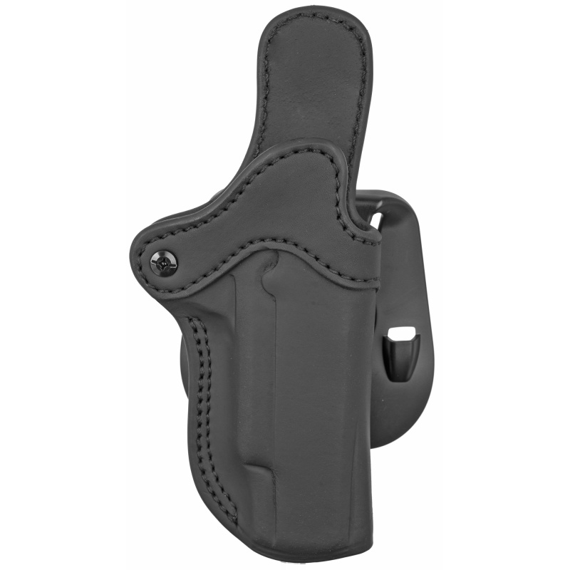 OR, Optics Ready Belt Holster, Size 1, Right Hand, Leather, Stealth Black OR-PDH-1-SBL-R