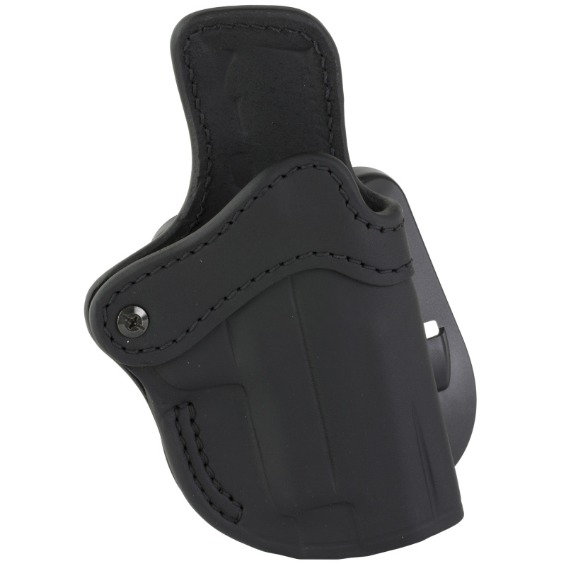 PDH2.3 Optic Ready, OWB Paddle Holster, Fits Optic Ready Large Frame Railed Pistols, Matte Finish, Stealth Black Leather, Right Hand OR-PDH-2.3-SBL-R