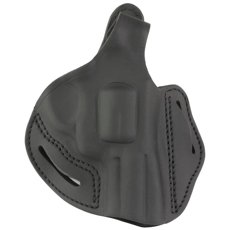 Thumb Break Revolver Holster, Outside Waistband Holster, Size 4.3, L Frame, Fits Colt Python .357/.38 or Smith & Wesson 686 Plus, Steer Hide, Stealth Black, Right Hand RVHX-4.3-SBL-R