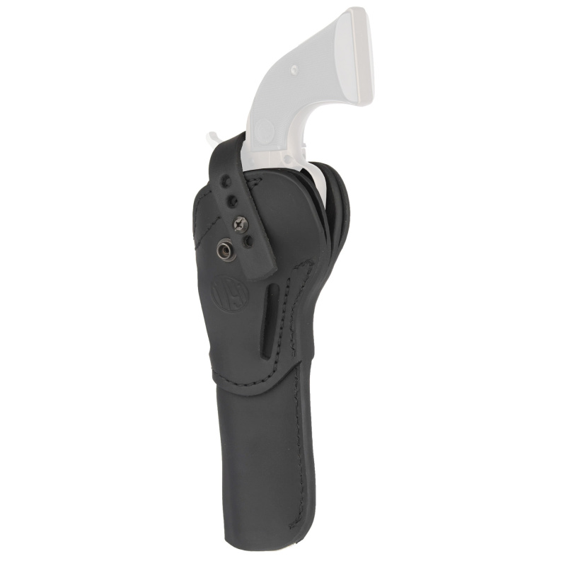 Single Action Holster, Outside Waistband Holster,  Fits Most Single Action Revolvers with 5.5" Barrels and Shorter, Matte Finish, Leather Construction, Stealth Black, Ambidextrous SA-RVH-5.5-SBL-A