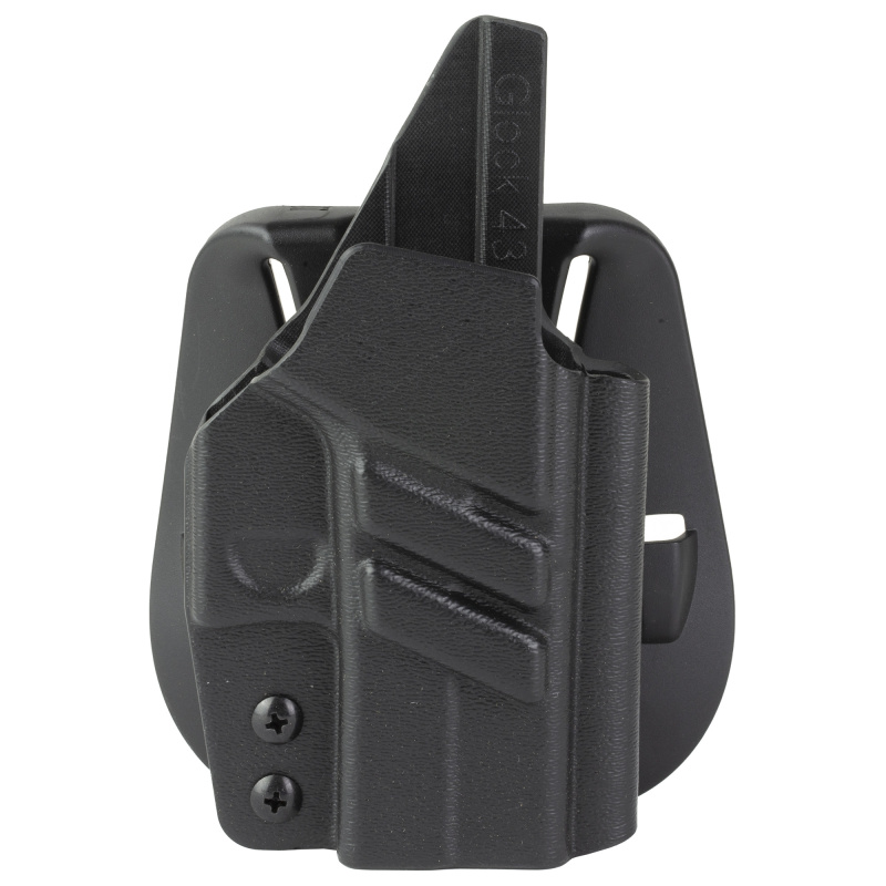 Tactical Kydex, Inside Waistband Holster, Fits Glock 43X MOS, Right Hand, Kydex, Black TAC-IWB-G43XMOS-BLK-R