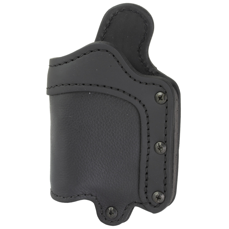 Ultra Custom Light Bearing, OWB Belt Holster, Fits Multiple Compact to Full Size Semi-Auto Pistols w/Light, Matte Finish, NightSky Black Leather, Right Hand UCLB-2.1-NSB-R