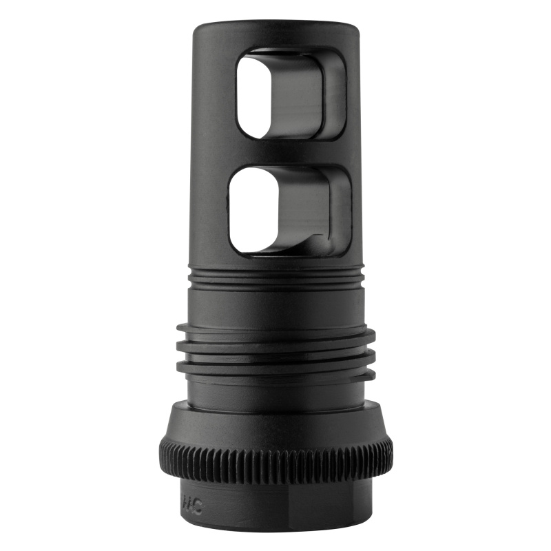 Muzzle Brake, 762NATO, 5/8X24 Thread Pitch, Fits 90T Taper, SR Series Only, SCARmor Finish, Black 64243