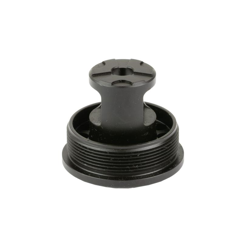 Flange Indexing, Adapter, 1.375-24 Direct Thread Mount to 1/2-28 Threads, Black 65010