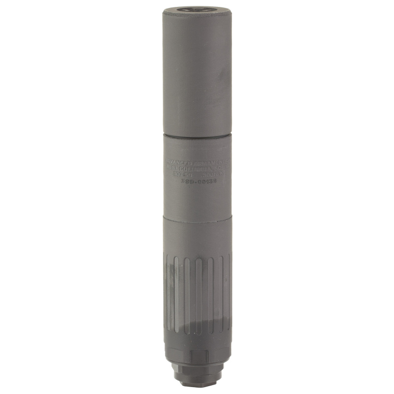 300-SD, Modular Suppressor, 300 Blackout, 8" Lenght, 1.60" Diamter, Titanium Construction, HUB Compatible, Black, Includes AAC Blackout 1X16LH Flash Hider SR-103207
