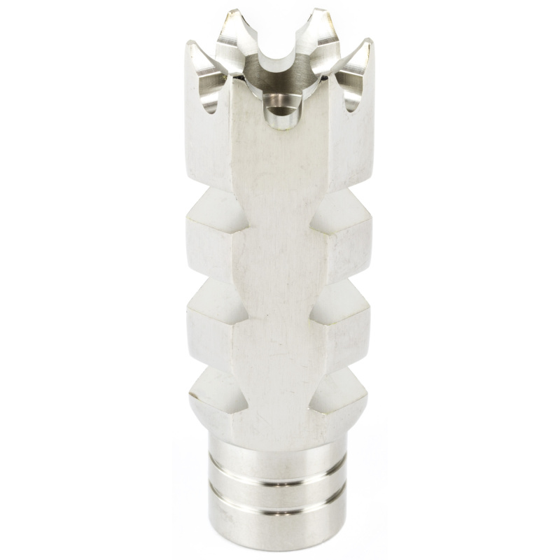 Shark Muzzle Brake, 1/2-28 Thread With Crush Washer, Fits AR-15, Stainless Steel A.5.10.2252