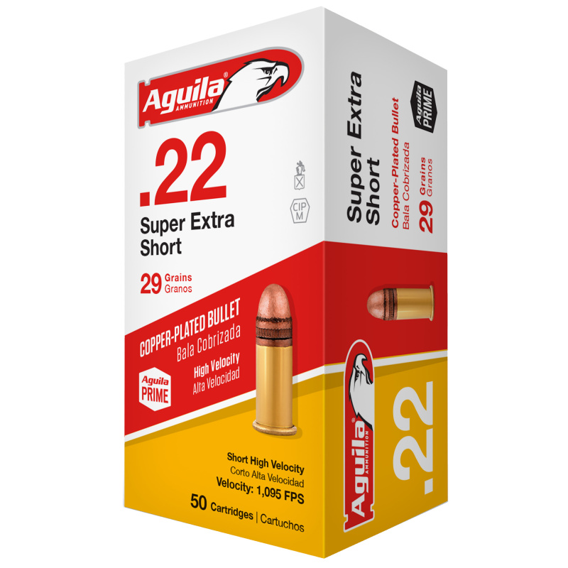 Aguila .22 Short 29 Grain High Velocity Solid Point 50 Round Box