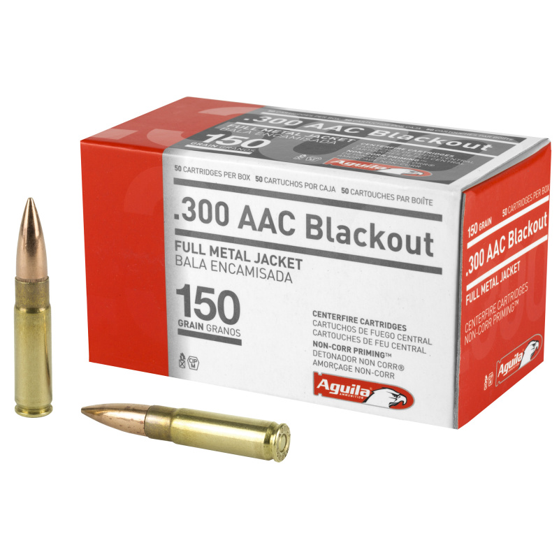 300 Blackout, 150 Grain, Full Metal Jacket, 50 Round Box 1E300110