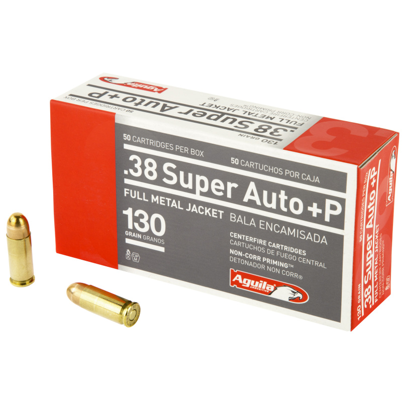 Aguila .38 Super +P 130 Grain Full Metal Jacket