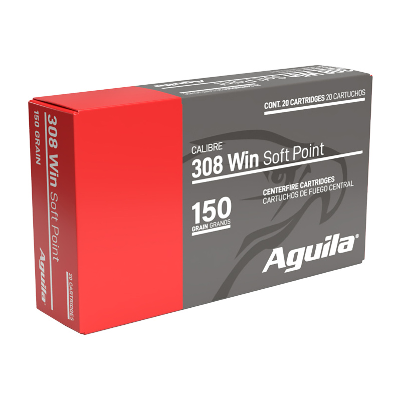 Rifle, 308 Winchester, 150 Grain, Soft Point, 20 Round Box 8090AG