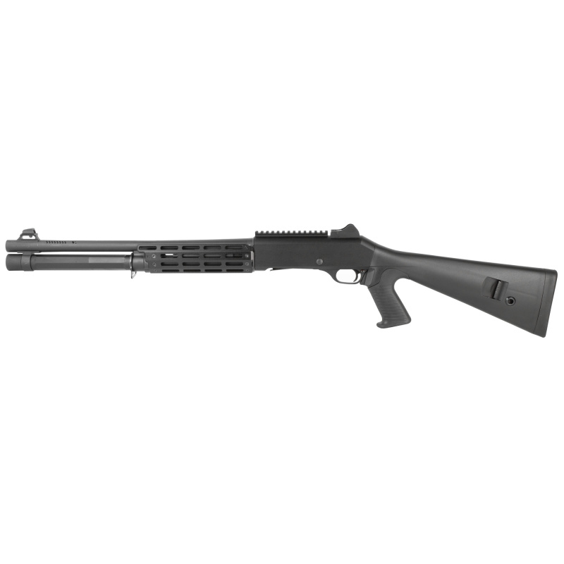 Tradesman 1014 Shotgun, Semi-automatic Shotgun, 12 Gauge, 3" Chamber, 18.5" Barrel, Anodized Finish, Black, Pistol Grip Polymer Stock, Agency Arms M-LOK Handguard, Ghost Ring Sight, Includes 3 Chokes - F, M, IC, 5 Rounds 21000183