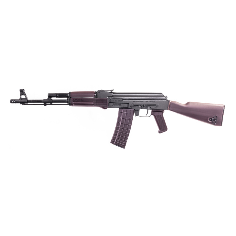 SAM5, Semi-automatic, AK, 223 Remington, 556NATO, 16.3", Mattte Finish, Black, Plum Polymer Furniture, 1 Mag, Cleaning Kit, Oil Bottle, Sling, Hammer Forged, 30 Rounds, Milled, Adjustable Sights, SAM5-67PM