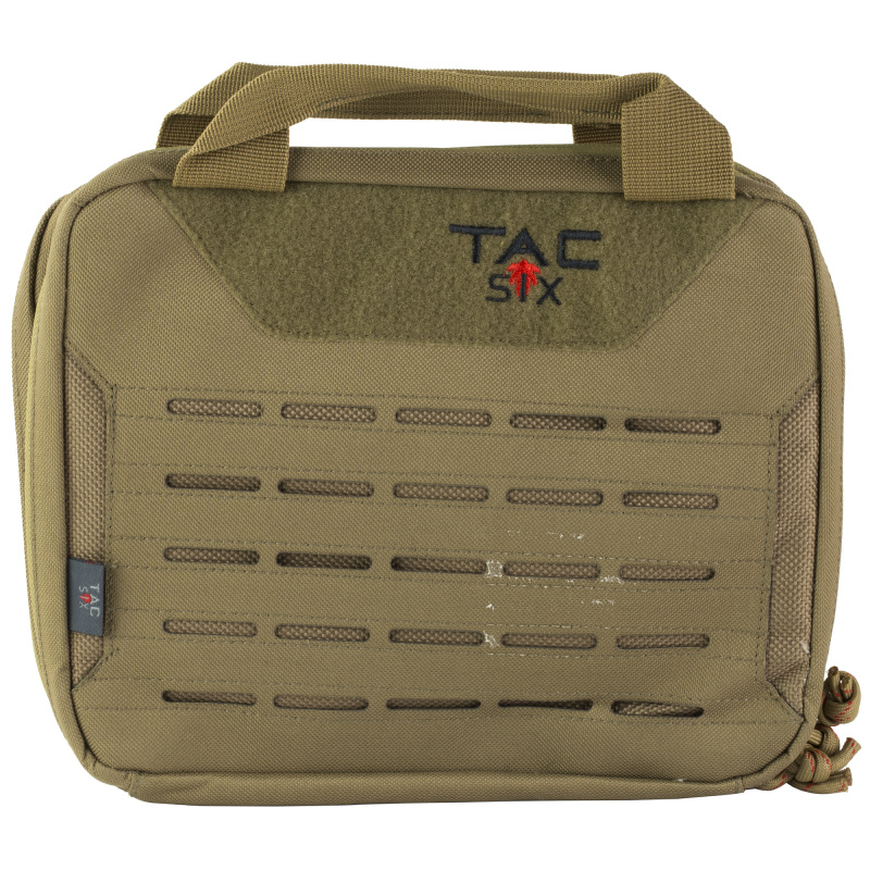 Tac-Six, Crew, Pistol Case, 10"x8", Polyester, Tan 10816