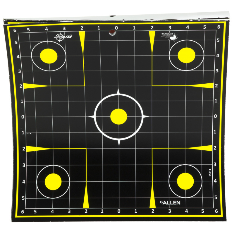 EZ AIM Adhesive, Sight Grid, 12.5", 30 Pack, Black/Chartreuse 15221-30