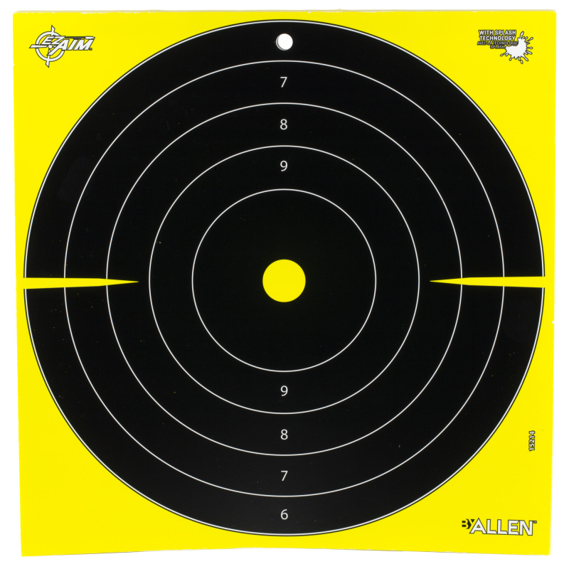 EZ AIM Adhesive, Bullseye, 12.5", 30 Pack, Black/Chartreuse 15214-30