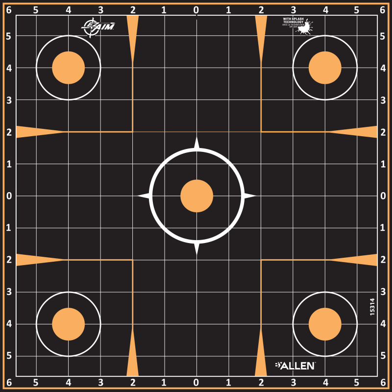 EZ AIM Adhesive, Sight-In, 12x12", 5 Pack 15314