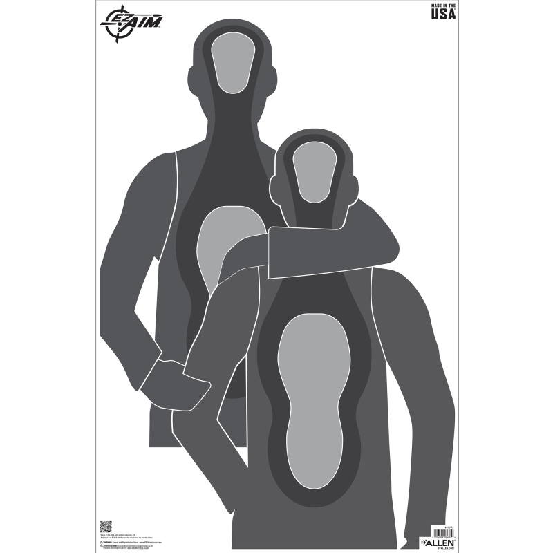 EZ AIM, Hostage Situation, Paper Targets, 23x35", 50 Pack, Gray 15772