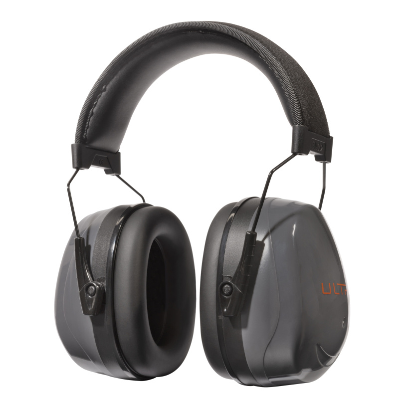 ULTRX Sound Defender Muffs, Earmuff, NRR 26dB, Gray 4124