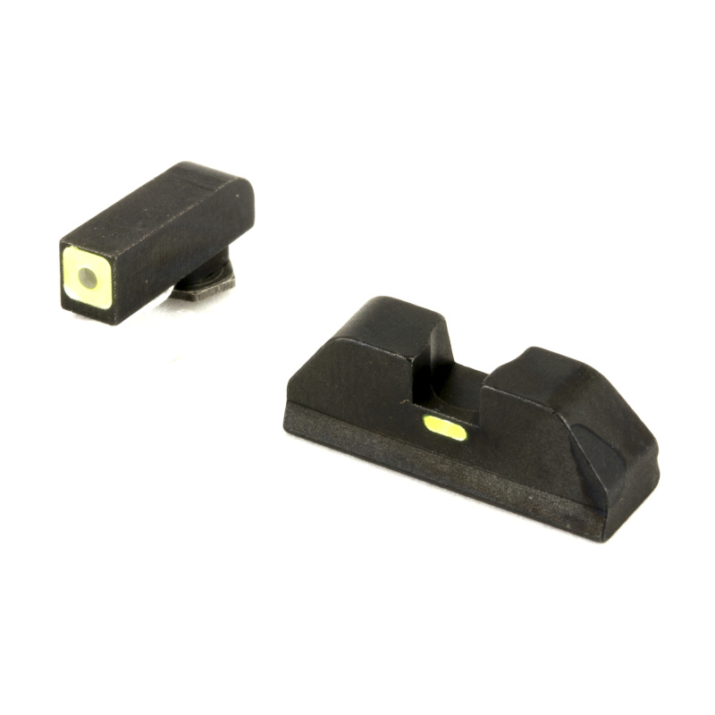 CAP Tritium Sight Set Glock 20/21/29 Green Front With Lumi-Lime Square Outline Green Lumi-Lime Rear Horizontal Line
