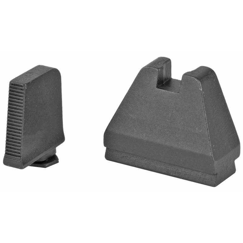 Tall Suppressor Sights, 9XL Height, Fits All Glocks Except 42/43, Black Serrated .500" Front, Flat Black .600" Rear GL-808