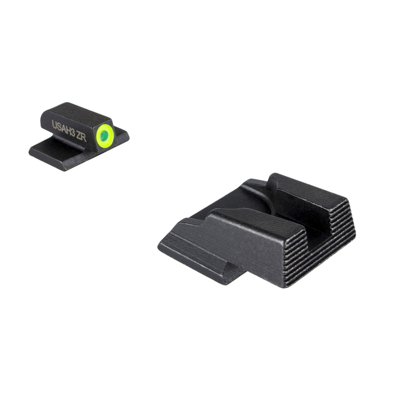 Protector Sight Set, Fits S&W Bodyguard 2.0, LumiGreen with Tritium Front, Black Serrated Rear SWBG-705