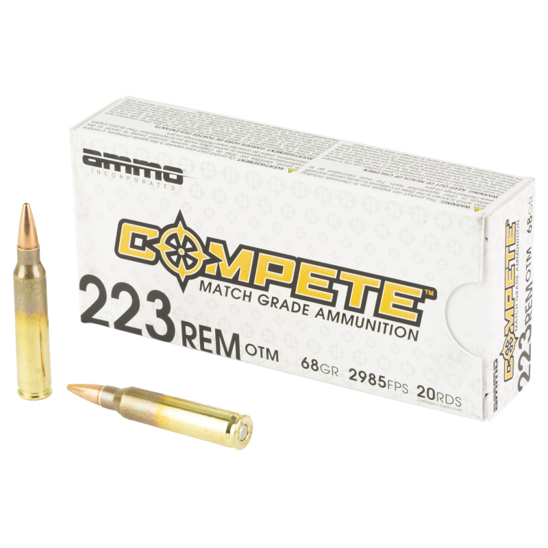 Compete, 223 Remington, 68 Grain, Open Tip Match Bullet, 20 Round Box 223068-OTM-A20