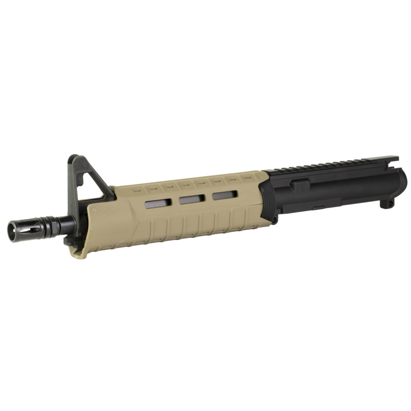 AR15 Complete Upper, 223 Remington/556NATO, 10.5" Barrel, 1:7 Twist, A2 Front Sight Block, Carbine Gas System, Flat Dark Earth Magpul MOE Handguard, Anodized Finish, Black, Does Not Include BCG or Charging Handle APAR502506M3