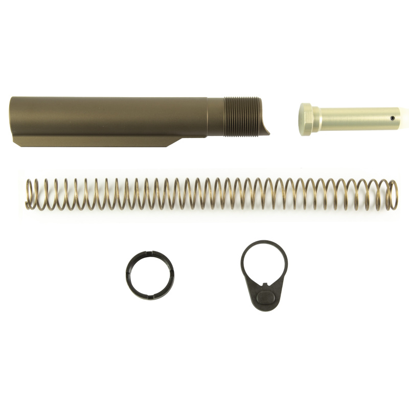 Enhanced Carbine Buffer Kit, Buffer Tube Complete Assembly, Anodized Finish, Olive Drab Green, Fits AR15 APRH101460C