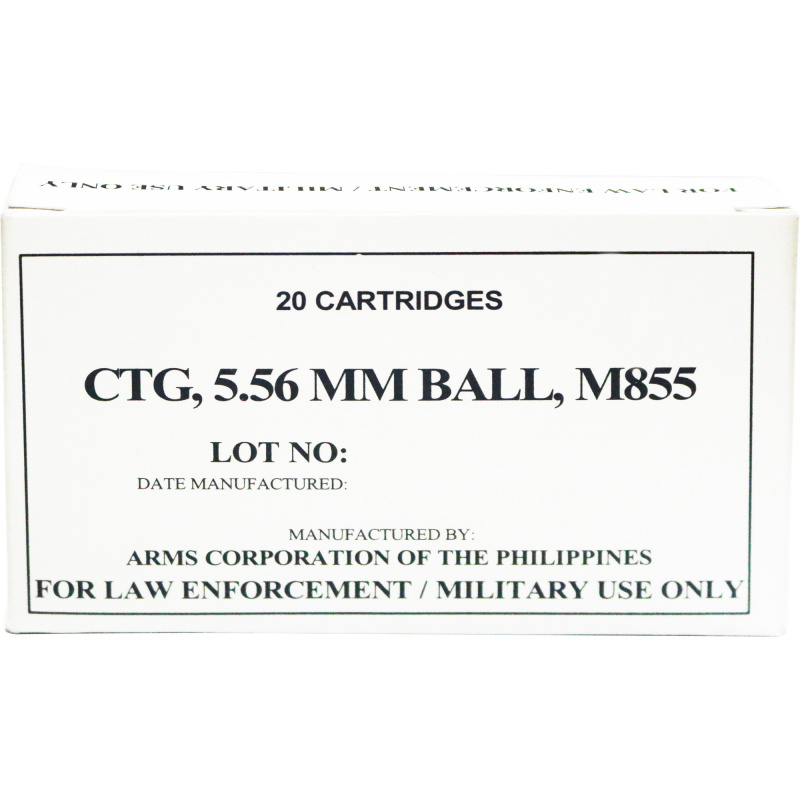 Ammo, 556NATO, 62 Grain, Full Metal Jacket, 20 Round Box 50173
