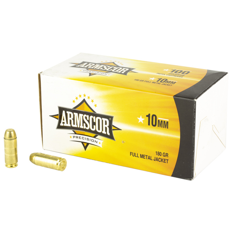 Ammo, 10MM, 180 Grain, Full Metal Jacket, 100 Round Box 50440