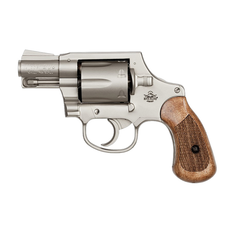 Model 206 Spurless .38 Special 2 Inch Barrel Matte Nickel Finish 6 Round