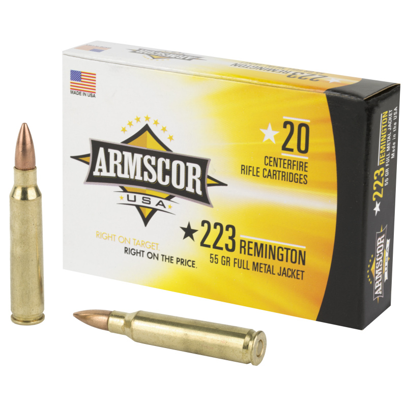 Armscor Rifle Ammunition .223 Remington 55 Grain Full Metal Jacket
